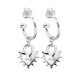 Love Locket Anchor Stud Earrings – Romantic Silver Heart Padlock Design – Stolen Girlfriends Club Jewellery Love Locket Anchor Stud Earrings – Silver heart-shaped padlock earrings with spikes and 'Stolen' engraving, featuring a polished finish.