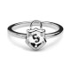 Shield Ring by Stolen Girlfriends Club – Sterling Silver Elegance with Shield Charm SHIELD RING – Stolen Girlfriends Club Jewellery | Shield Ring by Stolen Girlfriends Club, featuring a narrow sterling silver band and a shield charm engraved with the iconic 'S' logo.