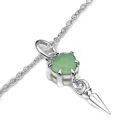 Stolen Punk Spike Necklace - Green Amethyst Stolen Punk Spike Necklace - Green Amethyst