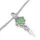 Stolen Punk Spike Necklace - Green Amethyst – Stolen Girlfriends Club Jewellery Stolen Punk Spike Necklace - Green Amethyst by Stolen Girlfriends Club Jewellery | Featuring a sterling silver chain with a heart-shaped green amethyst pendant and a bold silver spike accent, creating a striking blend of elegance and edge.