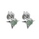 PRECIOUS PUNK STUD EARRINGS – Sterling Silver with Green Amethyst PRECIOUS PUNK STUD EARRINGS by Stolen Girlfriends Club, crafted in sterling silver with bold green amethyst stones in a sleek, modern stud design.