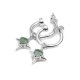 PRECIOUS PUNK ANCHOR EARRINGS – Sterling Silver Hoops with Green Amethyst Heart Charms PRECIOUS PUNK ANCHOR EARRINGS by Stolen Girlfriends Club, featuring heart-shaped green amethyst stones suspended on polished sterling silver hoops with butterfly fastenings.