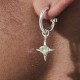 PRECIOUS PUNK ANCHOR EARRINGS – Sterling Silver Hoops with Green Amethyst Heart Charms PRECIOUS PUNK ANCHOR EARRINGS by Stolen Girlfriends Club, featuring heart-shaped green amethyst stones suspended on polished sterling silver hoops with butterfly fastenings.