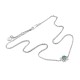 Stolen Punk Necklace - Green Amethyst – Stolen Girlfriends Club Jewellery Stolen Punk Necklace featuring a sterling silver chain with interlocking oval links and a star-shaped pendant, showcasing a square-cut green gemstone.