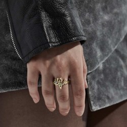 THE COSMIC PUNK MULTI RING GOLD PLATED- JWL3-25-4-GP