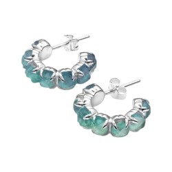 Stolen Halo Cluster Opal Earrings - JWL20229-RO