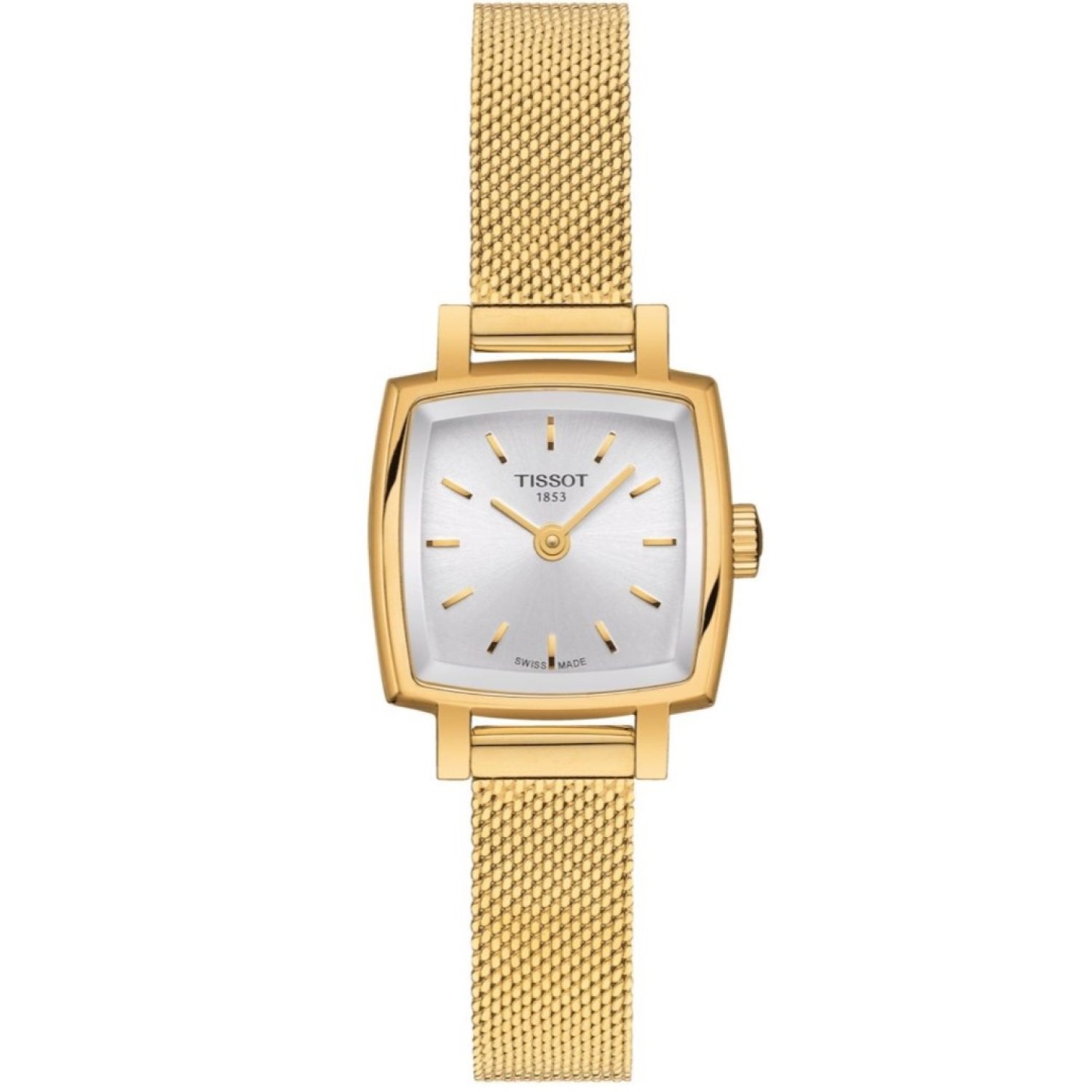 Christies Jewellery - T058.109.33.031.00 TISSOT Lovely Square Watch Auckland NZ Tissot Lovely Square Watch T058.109.33.031.00 with elegant design and square face and gold casing