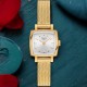 Christies Jewellery - T058.109.33.031.00 TISSOT Lovely Square Watch Auckland NZ Tissot Lovely Square Watch T058.109.33.031.00 with elegant design and square face and gold casing