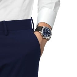 Tissot Chrono L 42mm Blue Dial with Brown Leather Strap | T1164171604200
