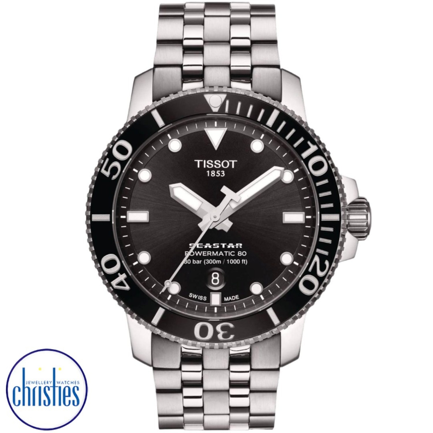 TISSOT SEASTAR 1000 Powermatic 80 T120.407.11.051.00 T1204071105100 - buy tissot watches TISSOT SEASTAR 1000 Powermatic 80 T120.407.11.051.00. The Tissot Seastar 1000 merges style and performance without compromising either. The diving inspiration shapes both the appearance and the functionality of this watch. It maintains its performance to