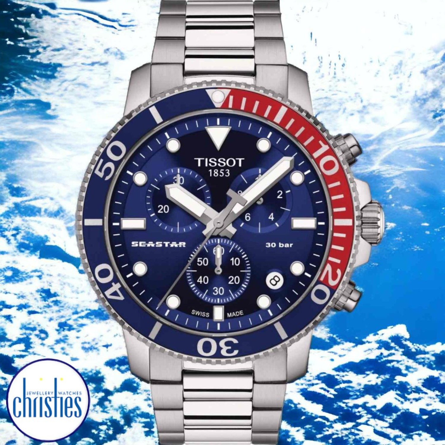 Christies Jewellery - Tissot Seastar 1000 Quartz Chronograph T1204171104103 Watches Auckland NZ Tissot Seastar 1000 Quartz Chronograph T1204171104103 T120.417.11.041.03 Watches Auckland