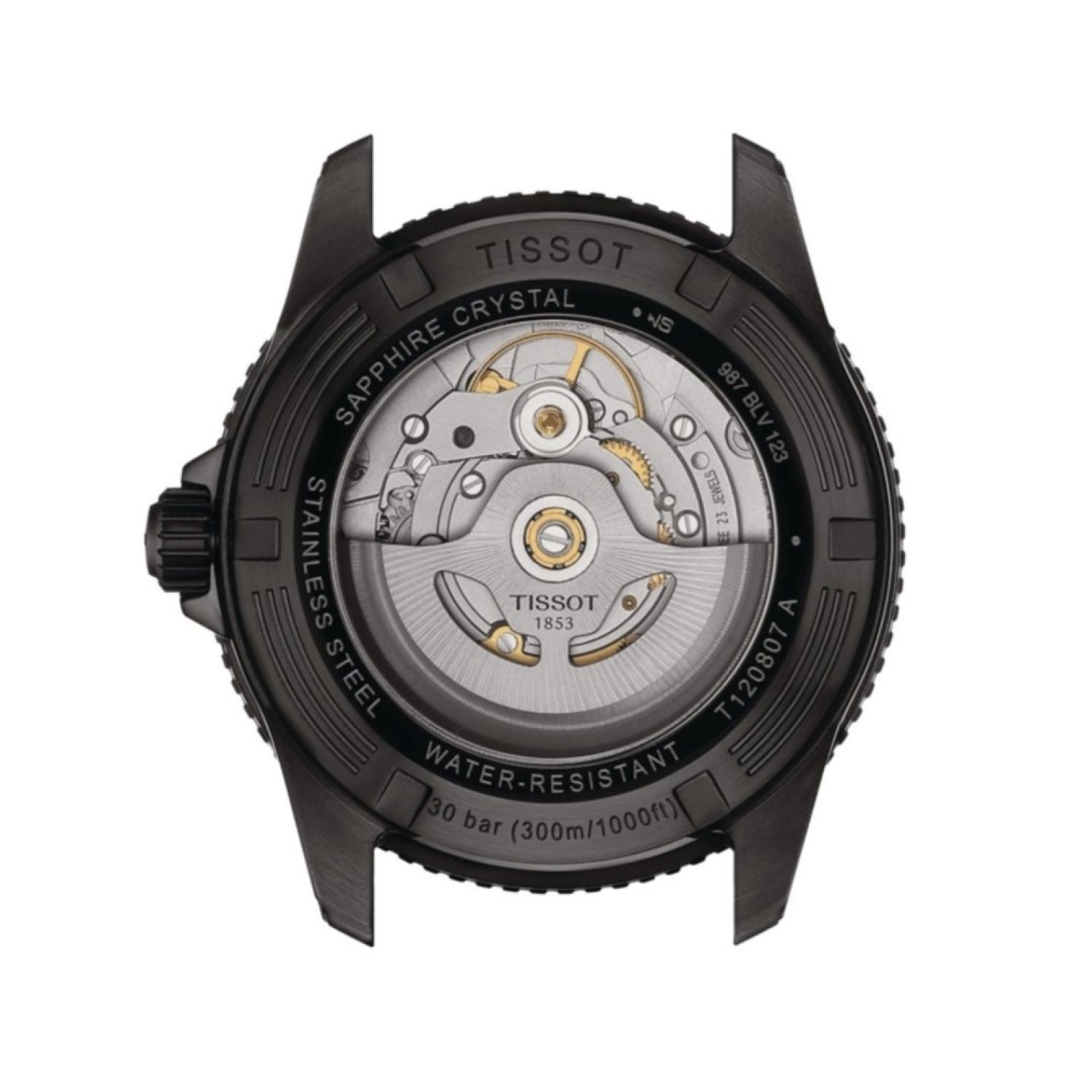 Christies Jewellery - Tissot Seastar 1000 Powermatic GMT 40MM T1208073305100 Auckland NZ Tissot Seastar 1000 Powermatic GMT 40MM T1208073305100 watch with black PVD-coated stainless steel case and graded grey-black dial.