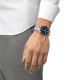 Christies Jewellery - Tissot Seastar 1000 Quartz GMT T1208521105100 Auckland NZ Tissot Seastar 1000 Quartz GMT T1208521105100 with stainless steel casing, black dial, and black-green bezel.
