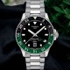 Christies Jewellery - Tissot Seastar 1000 Quartz GMT T1208521105100 Auckland NZ Tissot Seastar 1000 Quartz GMT T1208521105100 with stainless steel casing, black dial, and black-green bezel.