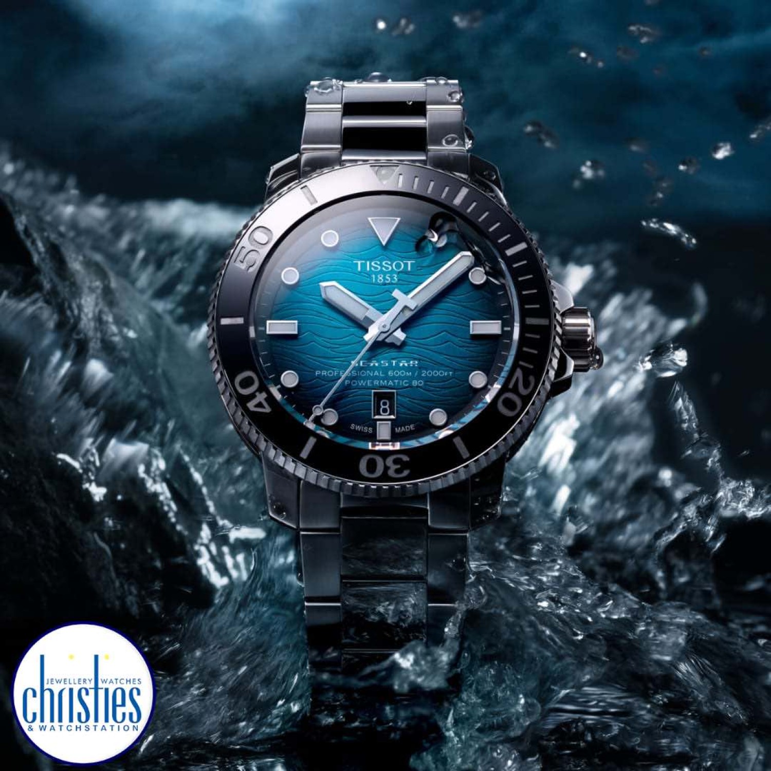 Christies Jewellery - Tissot Seastar 2000 Professional Powermatic 80 T1206071104100 Watches Auckland NZ Tissot Seastar 2000 Professional Powermatic 80 T1206071104100 T120.607.11.041.00 Tissot Watches NZ | Order now for Fast Free Delivery and 7 Day NZ support online and Instore at our Auckland Stores.
