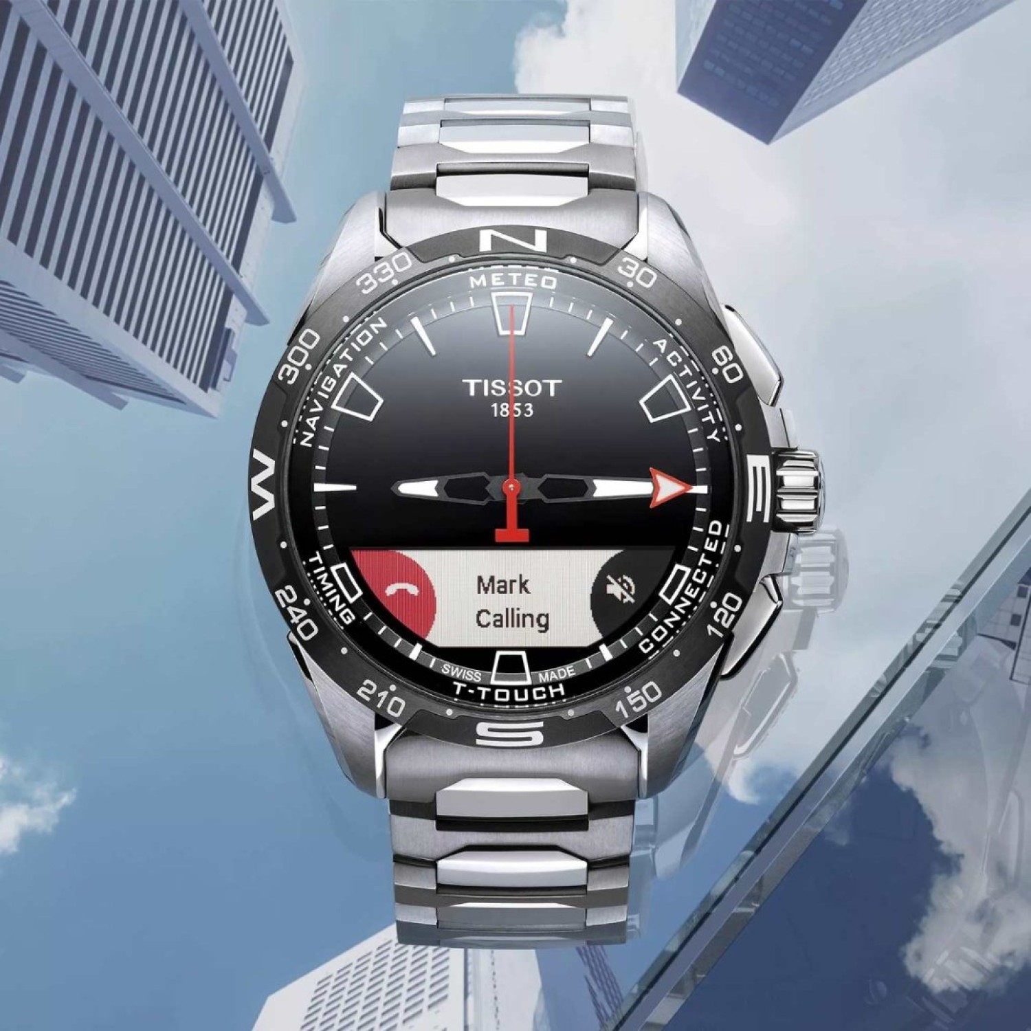 Christies Jewellery - Tissot T-Touch Connect Solar 47.5mm T1214204405100 Auckland NZ Tissot T-Touch Connect Solar 47.5mm T1214204405100 with Titanium case and strap