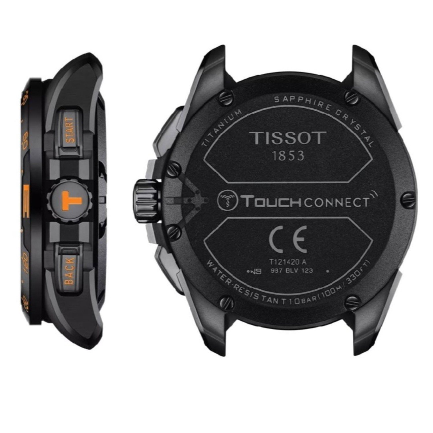 Christies Jewellery - Tissot T-Touch Connect Solar 47.5mm T1214204705104 Auckland NZ "Tissot T-Touch Connect Solar 47.5mm T1214204705104 with Black Titanium casing and black rubber strap.