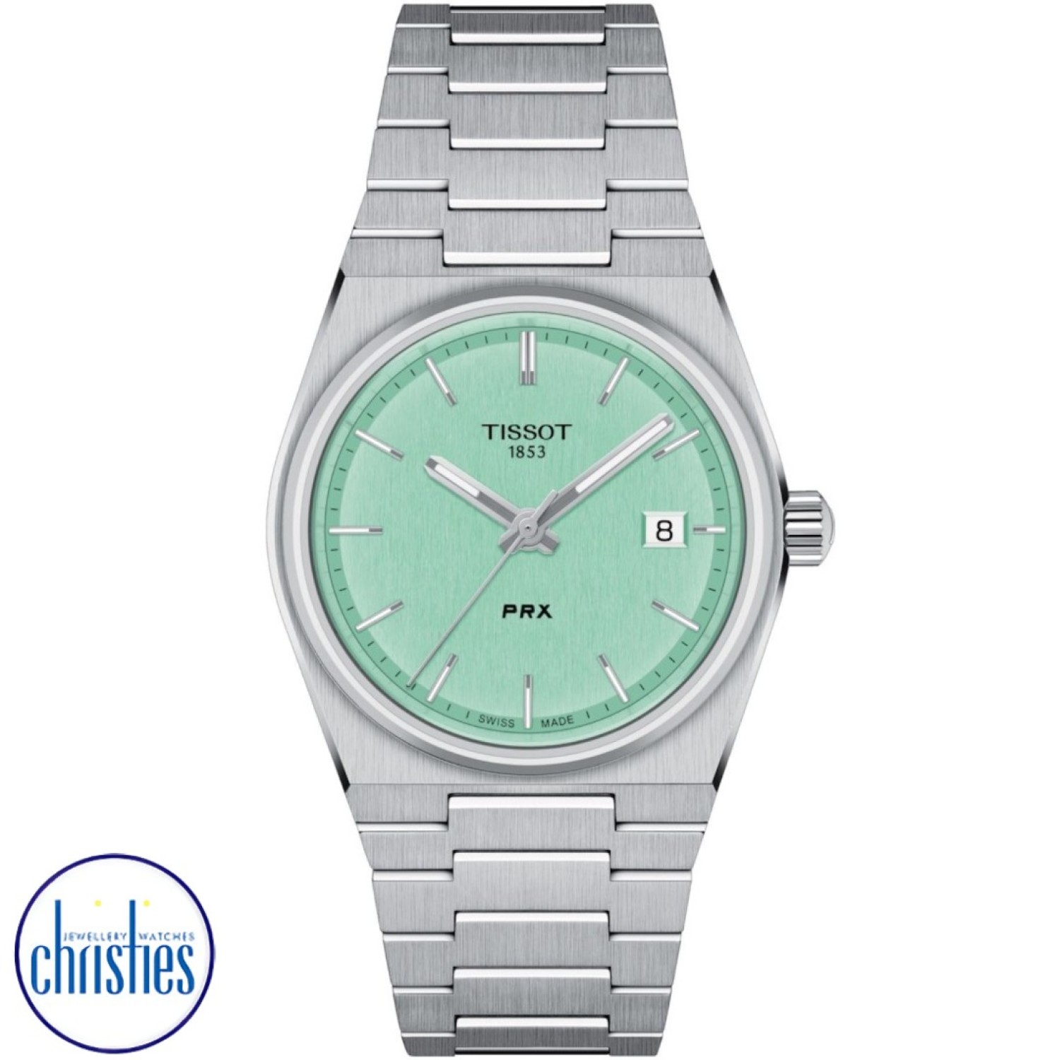 Tissot PRX 35MM Light Green Dial  T1372101109100 T137.210.11.091.00 Tissot Watches NZ | Order now for Fast Free Delivery and 7 Day NZ support online and Instore at our Auckland Stores.
