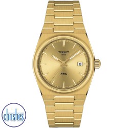 Tissot PRX 35MM Gold Tone Watch T1372103302100 Tissot PRX 35MM Gold Tone Watch T1372103302100