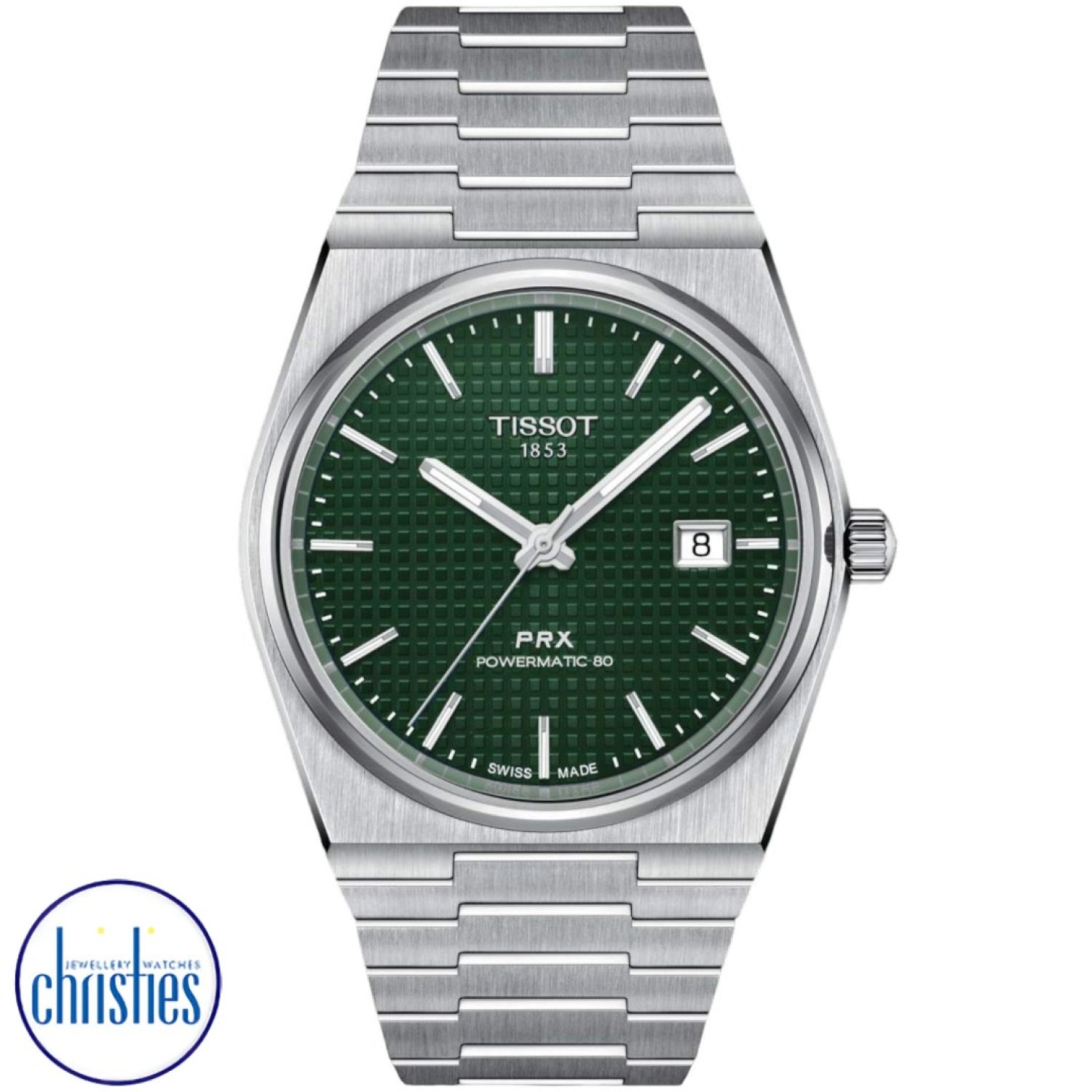 Christies Jewellery - Tissot PRX Powermatic 80 Waffle Dial Watch T1374071109100 Watches Auckland NZ Tissot PRX Powermatic 80 Waffle Dial Watch T1374071109100 T137.407.11.091.00 Tissot Watches NZ | Order now for Fast Free Delivery and 7 Day NZ support online and Instore at our Auckland Stores.