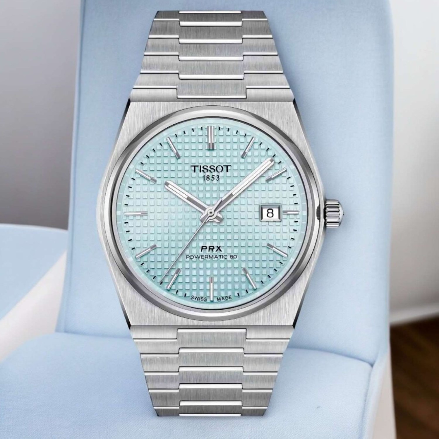 Christies Jewellery - T1374071135100 TISSOT PRX Powermatic 80 Ice Blue Watches NZ T1374071135100 TISSOT PRX Powermatic 80 Ice Blue T137.407.11.351.00 Watches NZ
