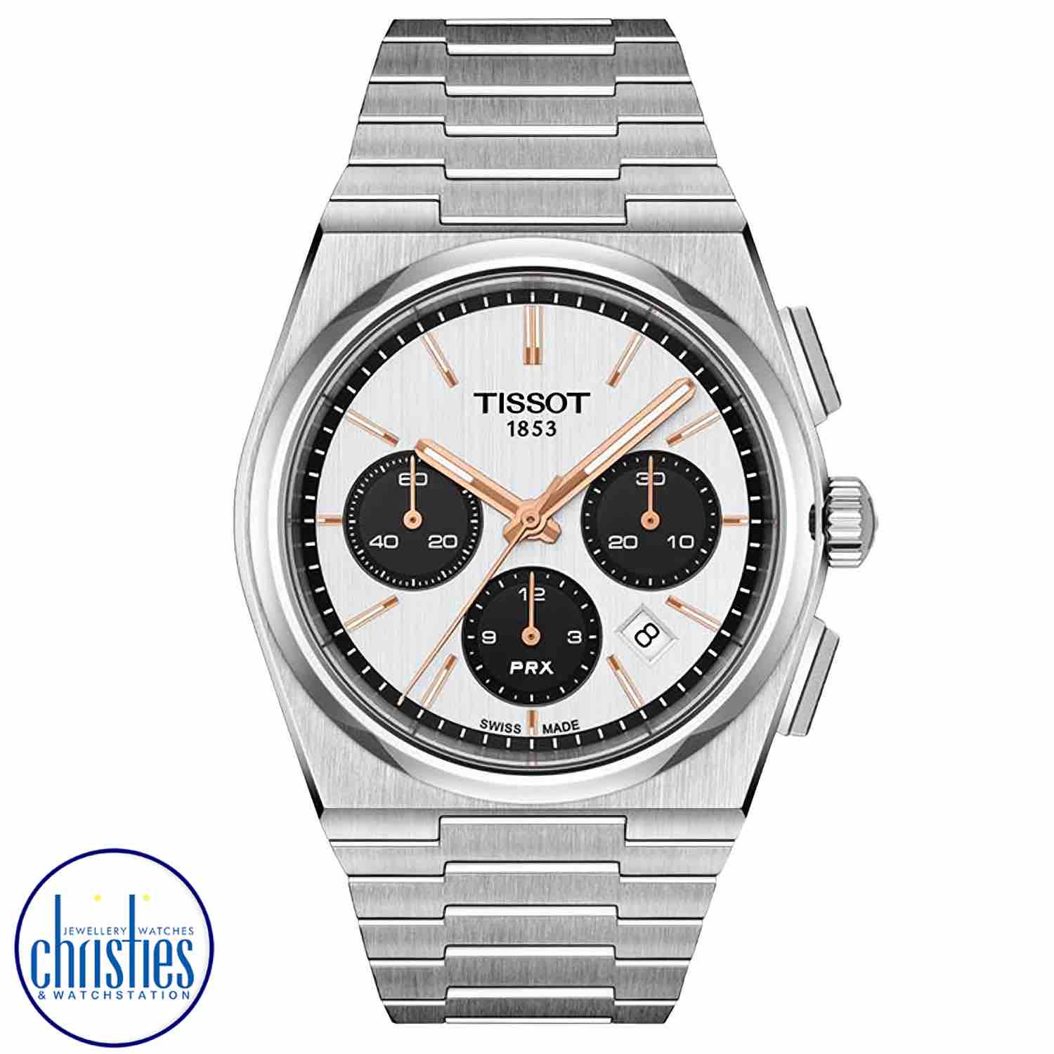 TISSOT PRX Watch Valjoux Chrono Dial Steel Bracelet T1374271101100 tissot prx powermatic 80 sale