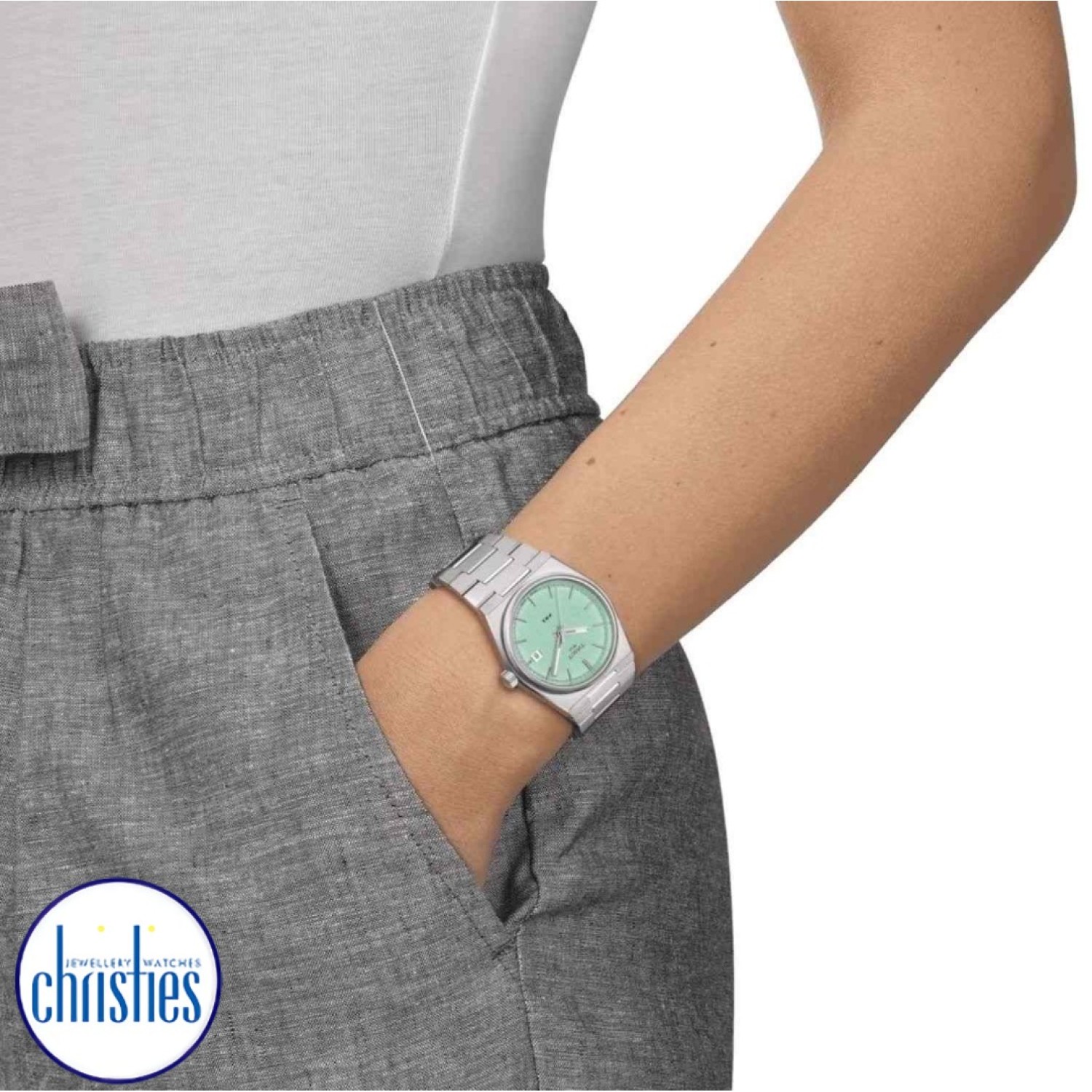 Christies Jewellery - Tissot PRX 35MM Light Green Dial T1372101109100 Watches Auckland NZ Tissot PRX 35MM Light Green Dial T1372101109100 T137.210.11.091.00 Tissot Watches NZ | Order now for Fast Free Delivery and 7 Day NZ support online and Instore at our Auckland Stores.