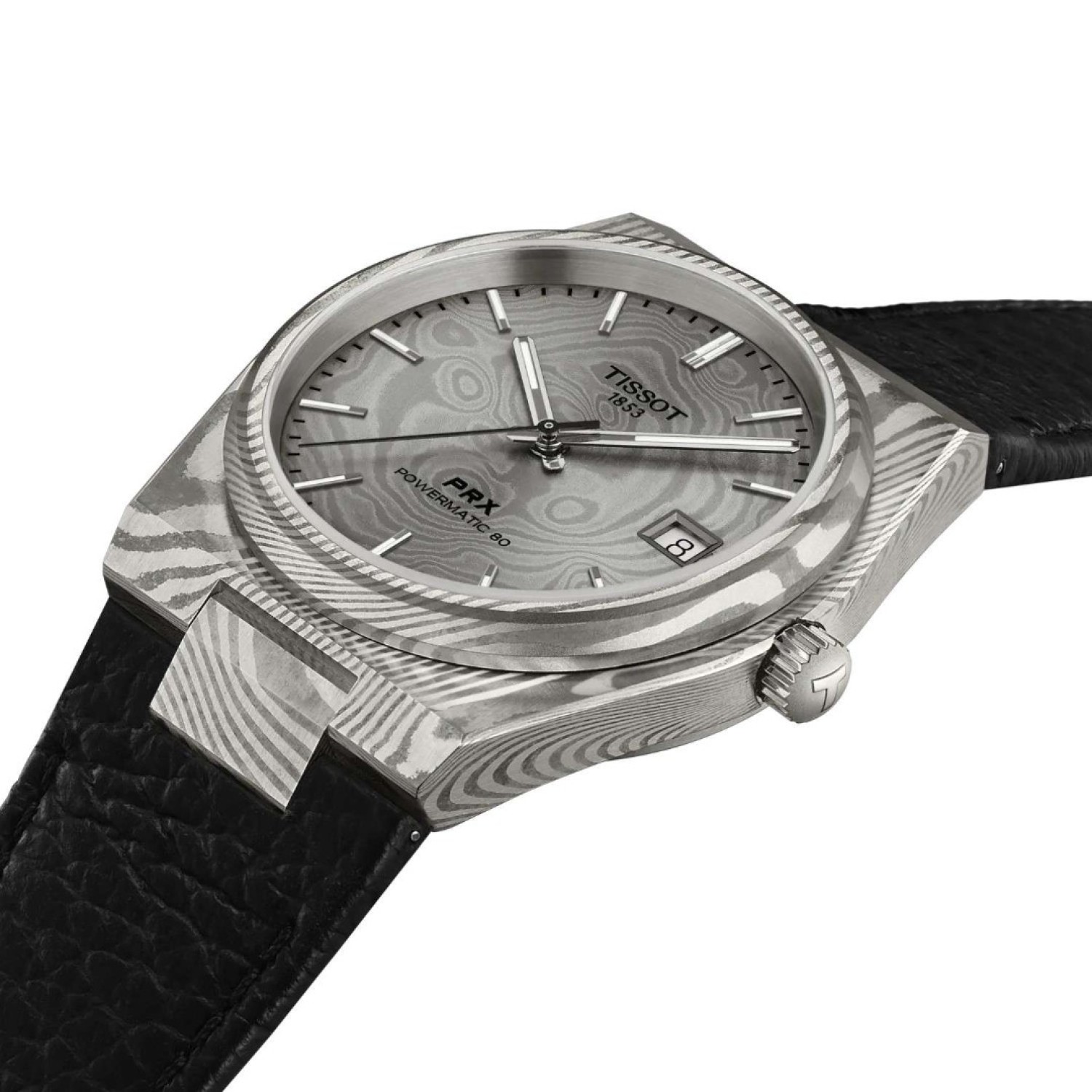 T1378079608100 Tissot PRX Powermatic Damascus Steel 38mm – Tissot Watches NZ | Order now for Fast Free Delivery and 7 Day NZ support online and Instore at our Auckland Stores. T1378079608100 Tissot PRX Powermatic Damascus Steel 38mm by Tissot Watches