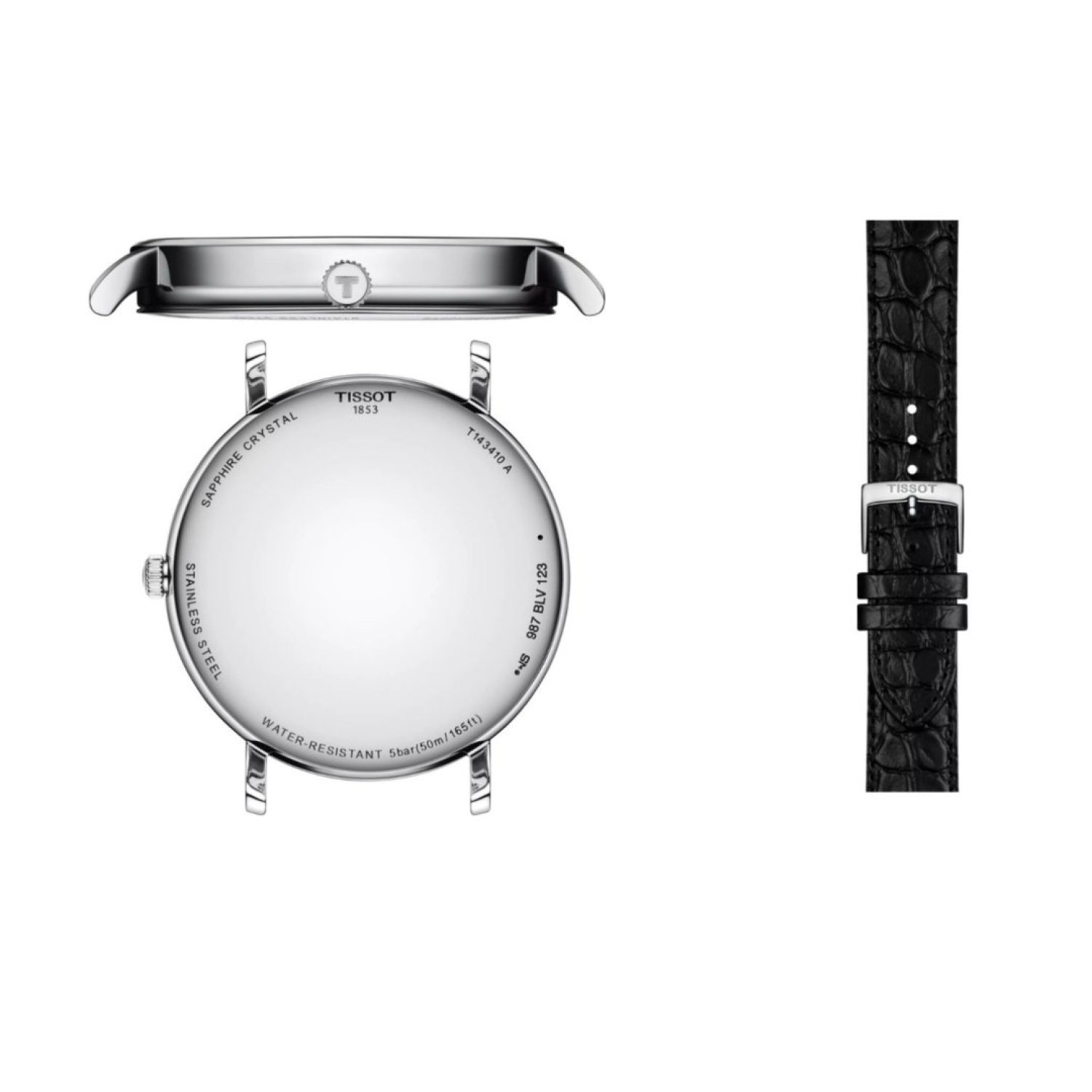 Tissot Everytime 40mm – White Dial, Black Leather Strap | T1434101603300 – Tissot Watches NZ | Order now for Fast Free Delivery and 7 Day NZ support online and Instore at our Auckland Stores. Tissot Everytime 40mm – White Dial, Black Leather Strap | T1434101603300 by Tissot Watches