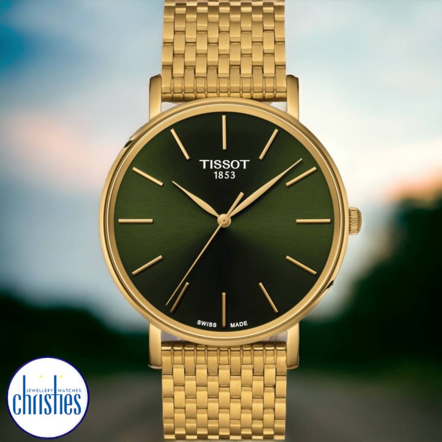 Tissot Everytime 40mm Gold Green Dial Watch T1434103309100 T143.410.33.091.00 Tissot Watches NZ | Order now for Fast Free Delivery and 7 Day NZ support online and Instore at our Auckland Stores.