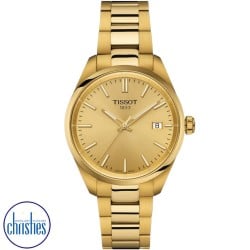 Tissot PR100 34mm Gold Tone Watch T1502103302100