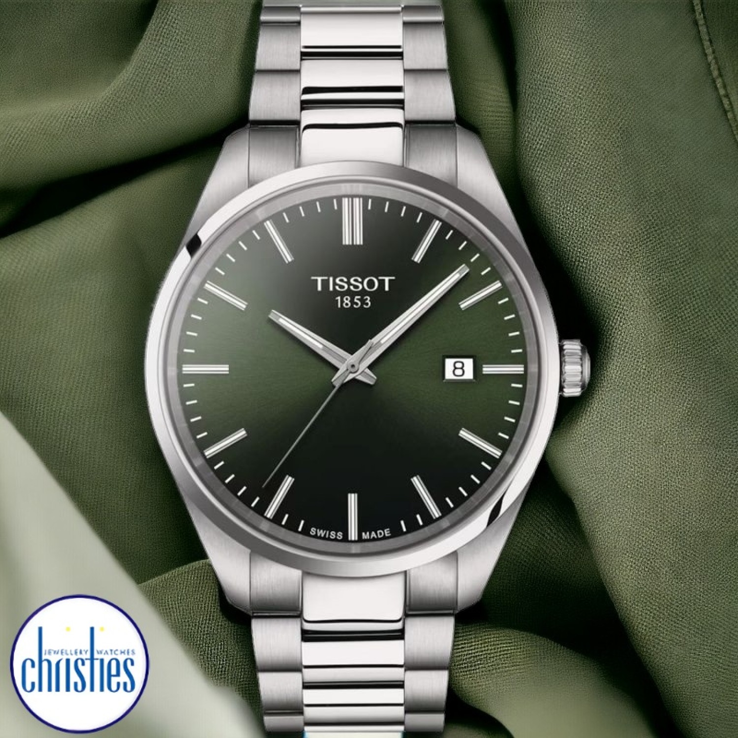 Christies Jewellery - Tissot PR100 Green Dial Watch T1504101109100 Watches Auckland NZ Tissot PR100 Green Dial Watch T1504101109100 Tissot Watches NZ