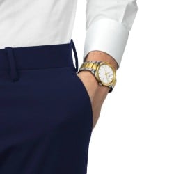 Tissot PR 100 40mm – White Dial, Two‑Tone Gold & Silver Bracelet | T1504102201100 Tissot PR 100 40mm – White Dial, Two‑Tone Gold & Silver Bracelet | T1504102201100