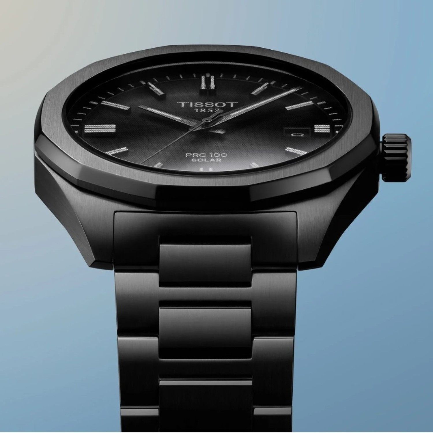 Tissot PRC 100 Solar 39mm – Black Dial, Black Strap | T1514223305100 – Tissot Watches NZ | Order now for Fast Free Delivery and 7 Day NZ support online and Instore at our Auckland Stores. Tissot PRC 100 Solar 39mm – Black Dial, Black Strap | T1514223305100 by Tissot Watches