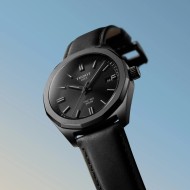 Tissot PRC 100 Solar 39mm Black Dial Leather Strap T1514223605100