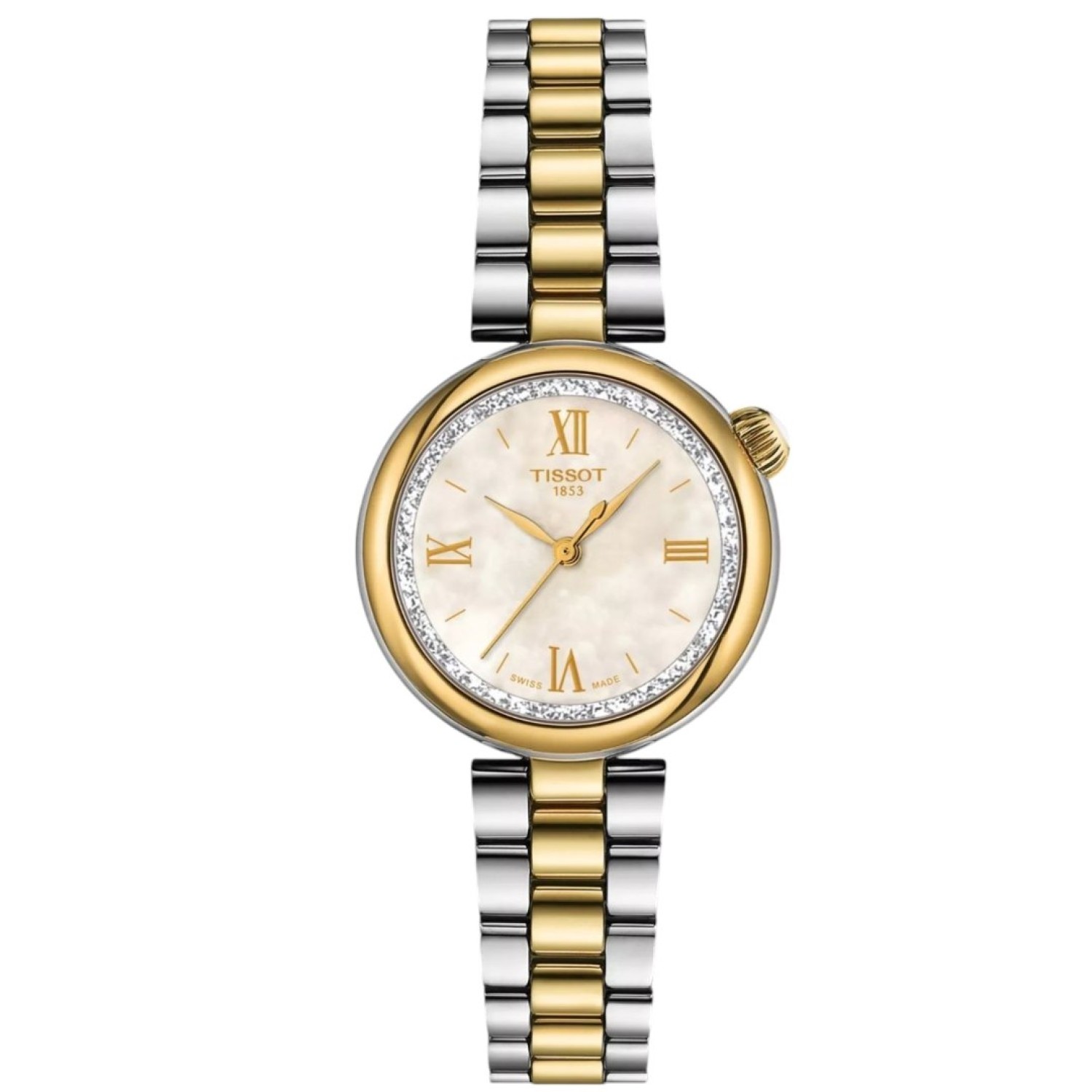 Christies Jewellery - Tissot Desir Bi-Tone Watch T1520102211801 Auckland NZ Tissot Desir Bi-Tone Watch T1520102211801 T152.010.22.118.01 Tissot Watches NZ | 2 Tone casing and White mother of pearl dial