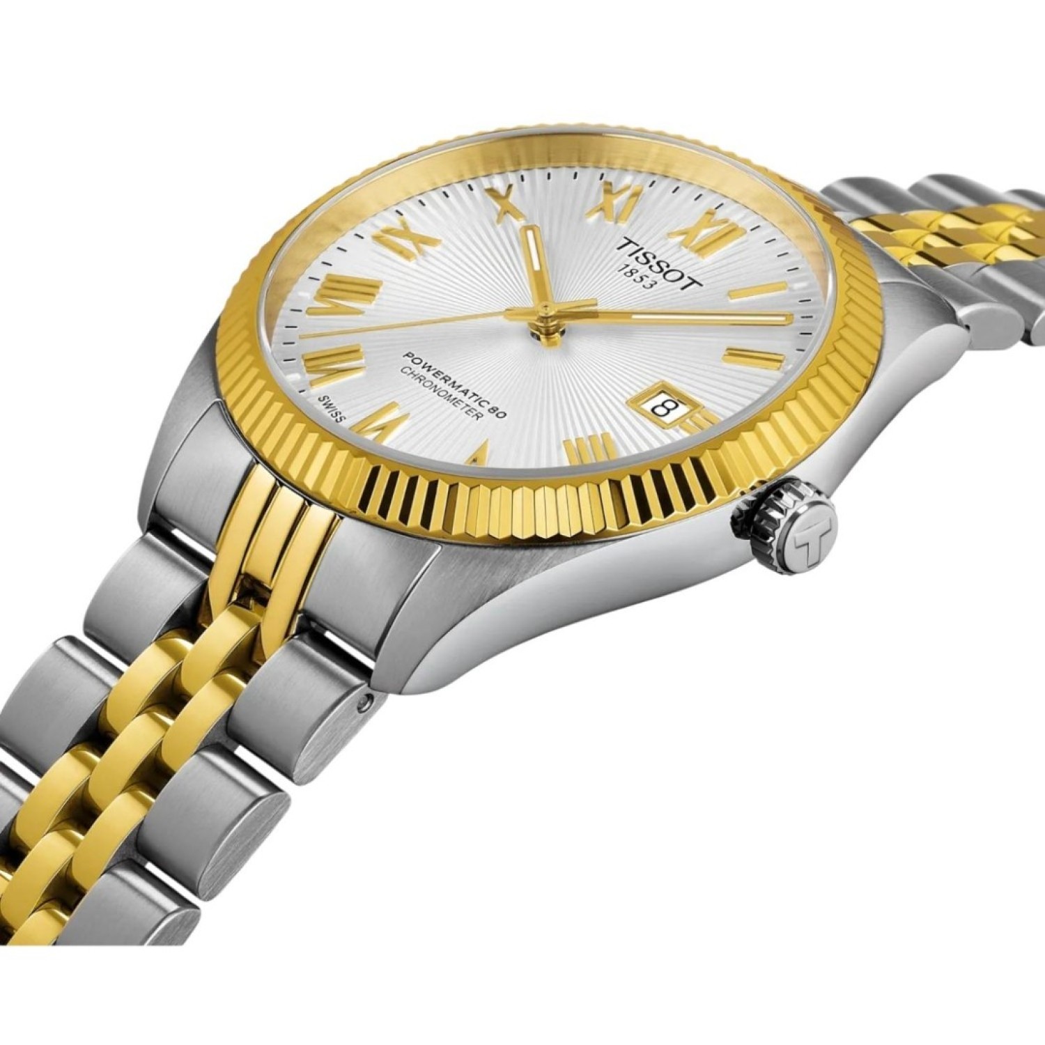 Tissot Ballade 39mm Powermatic 80 Chronometer – Bi-Tone Silver Dial | Tissot Watches NZ | Model T1564082203300 / T156.408.22.033.00 | Swiss Made Timepiece – Fast Delivery & Support Tissot Ballade Powermatic 80 Chronometer – 39mm Bi-Tone Silver Dial | T1564082203300 / T156.408.22.033.00 – NZ Stockist