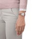 Christies Jewellery - Tissot Stylist Silver Dial Leather Strap Watch T1599091603100 Auckland NZ Tissot Stylist Silver Dial Leather Strap Watch T1599091603100 T159.909.16.031.00 with gold hands and markings on dial
