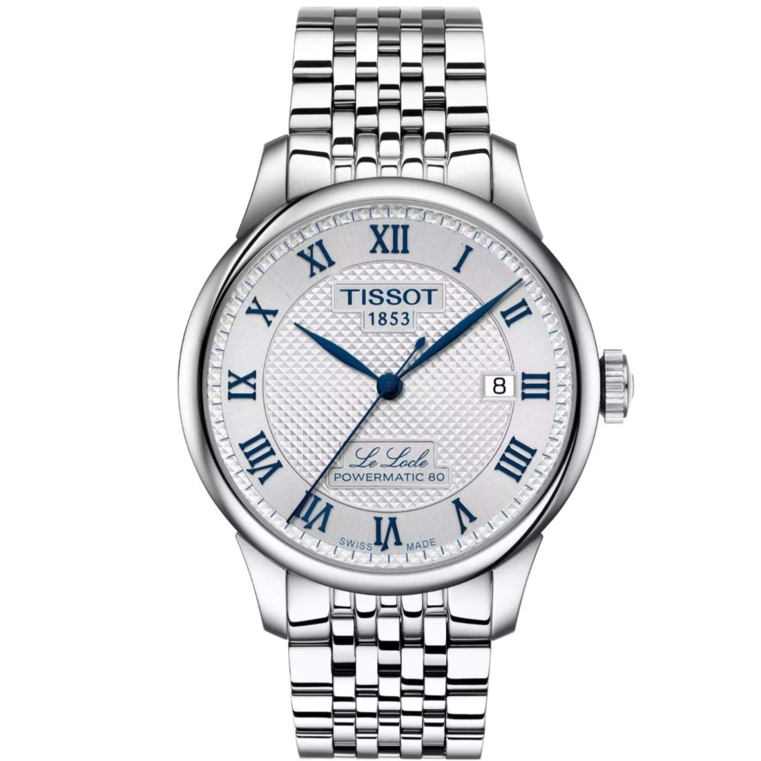 Christies Jewellery - TISSOT Le Locle Powermatic 80 20th Anniversary T0064071103303 Auckland NZ TISSOT Le Locle Powermatic 80 20th Anniversary T0064071103303 comes with Stainless steel casing and spare Blue Leather Strap