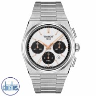 TISSOT PRX Watch Valjoux Chrono Dial Steel Bracelet T1374271101100