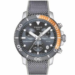 TISSOT Seastar 1000 Chronograph – Black Dial & Orange Bezel Diver T1204171708101