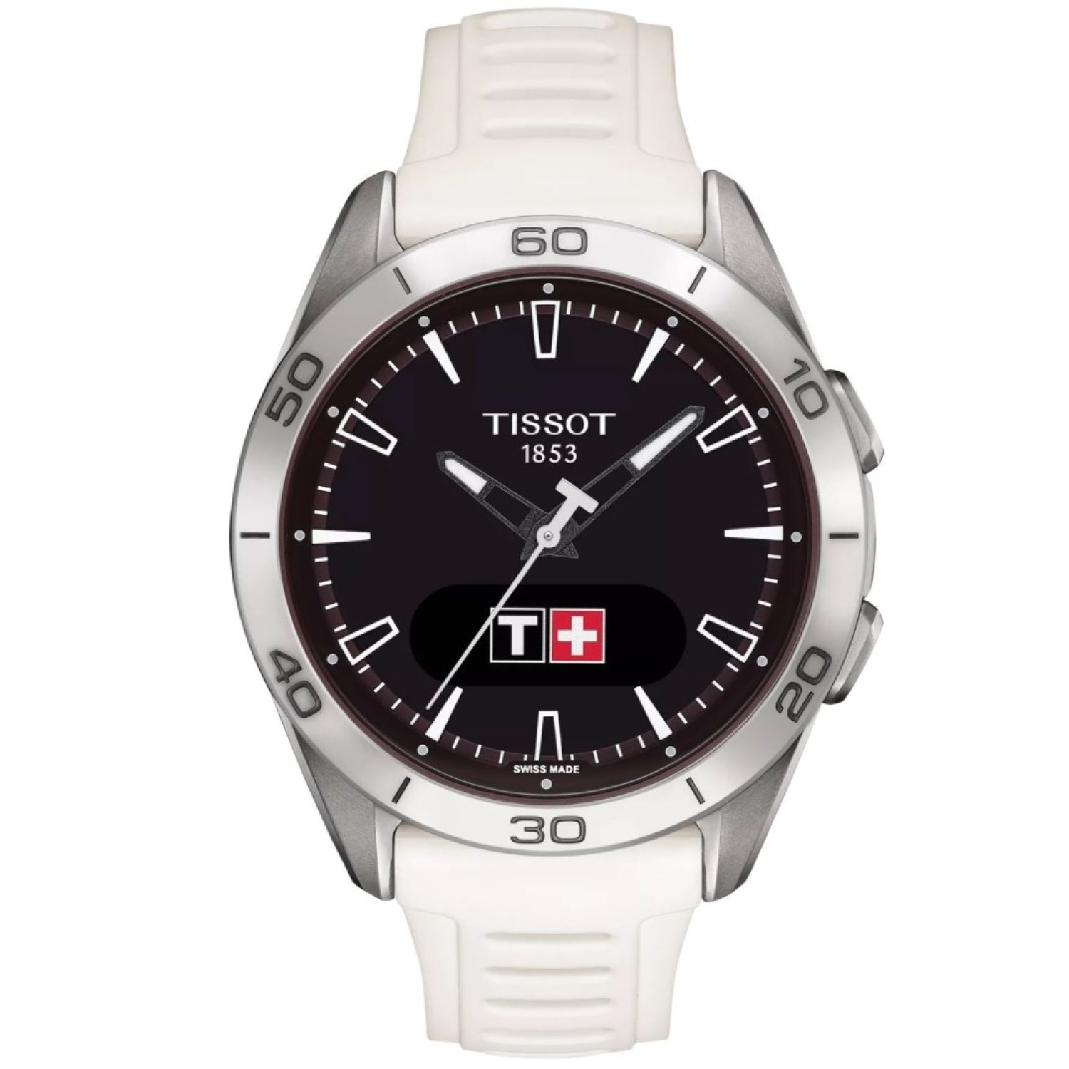 Christies Jewellery - Tissot T-Touch Connect Sport T1534204705103 Auckland NZ Tissot T-Touch Connect Sport T1534204705103 T153.420.47.051.03 Tissot Watches NZ | with Titanium case and white silicone strap