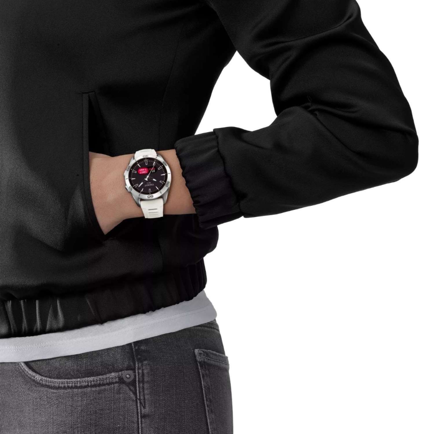 Christies Jewellery - Tissot T-Touch Connect Sport T1534204705103 Auckland NZ Tissot T-Touch Connect Sport T1534204705103 T153.420.47.051.03 Tissot Watches NZ | with Titanium case and white silicone strap