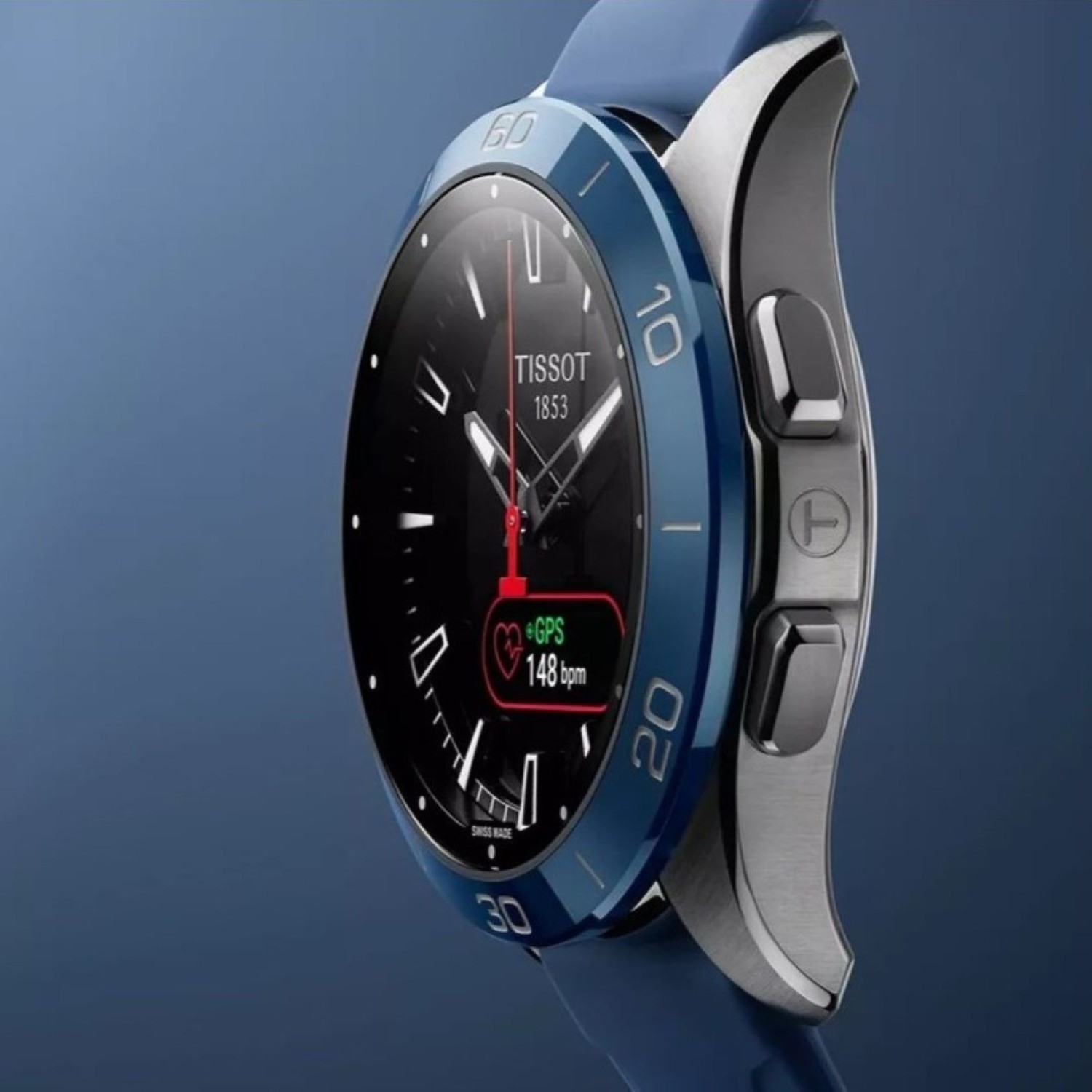 Christies Jewellery - Tissot T-Touch Connect Sport T1534204705101 Auckland NZ Tissot T-Touch Connect Sport T1534204705101 T153.420.47.051.01 Tissot Watches NZ | with Titanium case and blue silicone strap