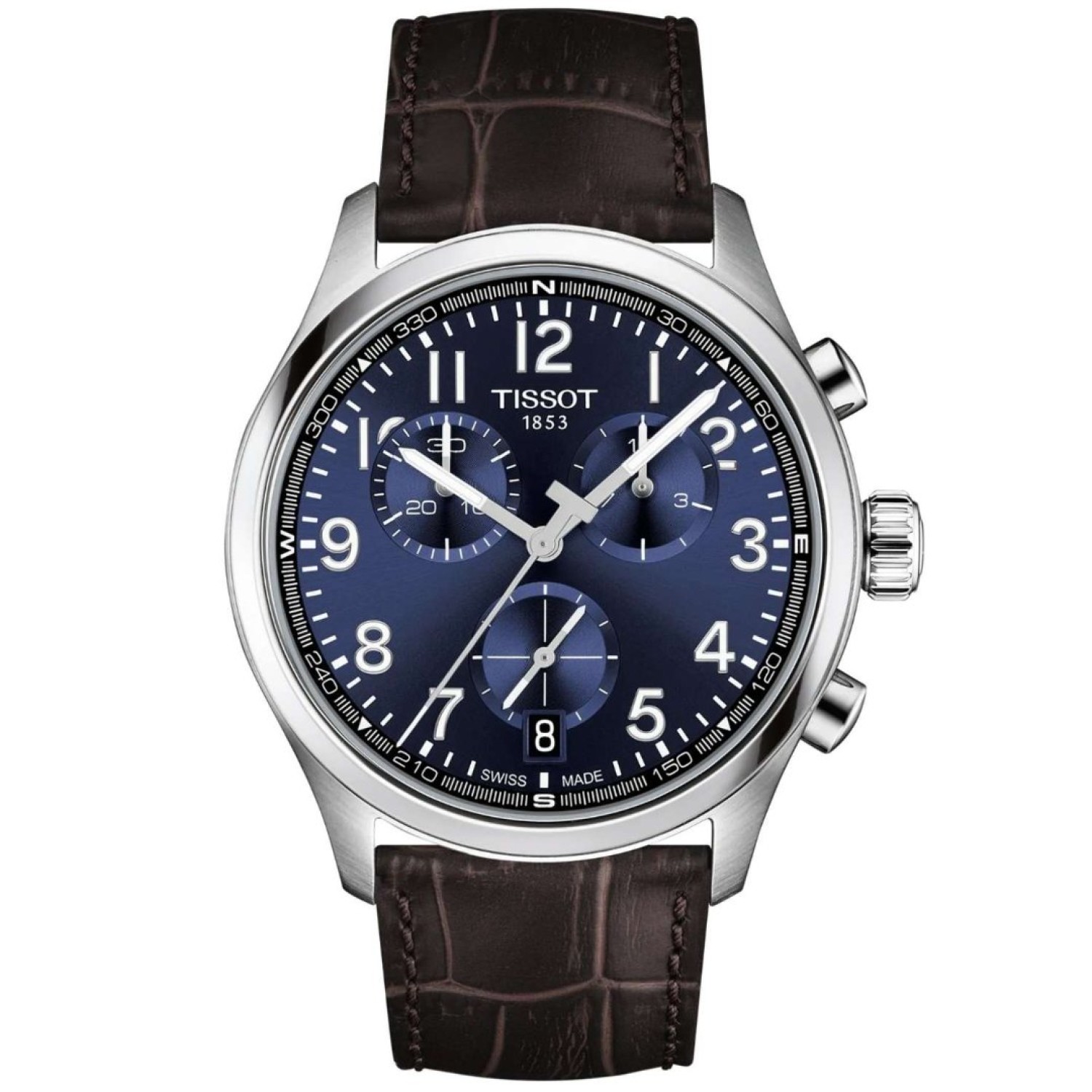Tissot Chrono L 42mm Blue Dial with Brown Leather Strap | T1164171604200 – Tissot Watches NZ | Order now for Fast Free Delivery and 7 Day NZ support online and Instore at our Auckland Stores. Tissot Chrono L 42mm Blue Dial with Brown Leather Strap | T1164171604200 by Tissot Watches