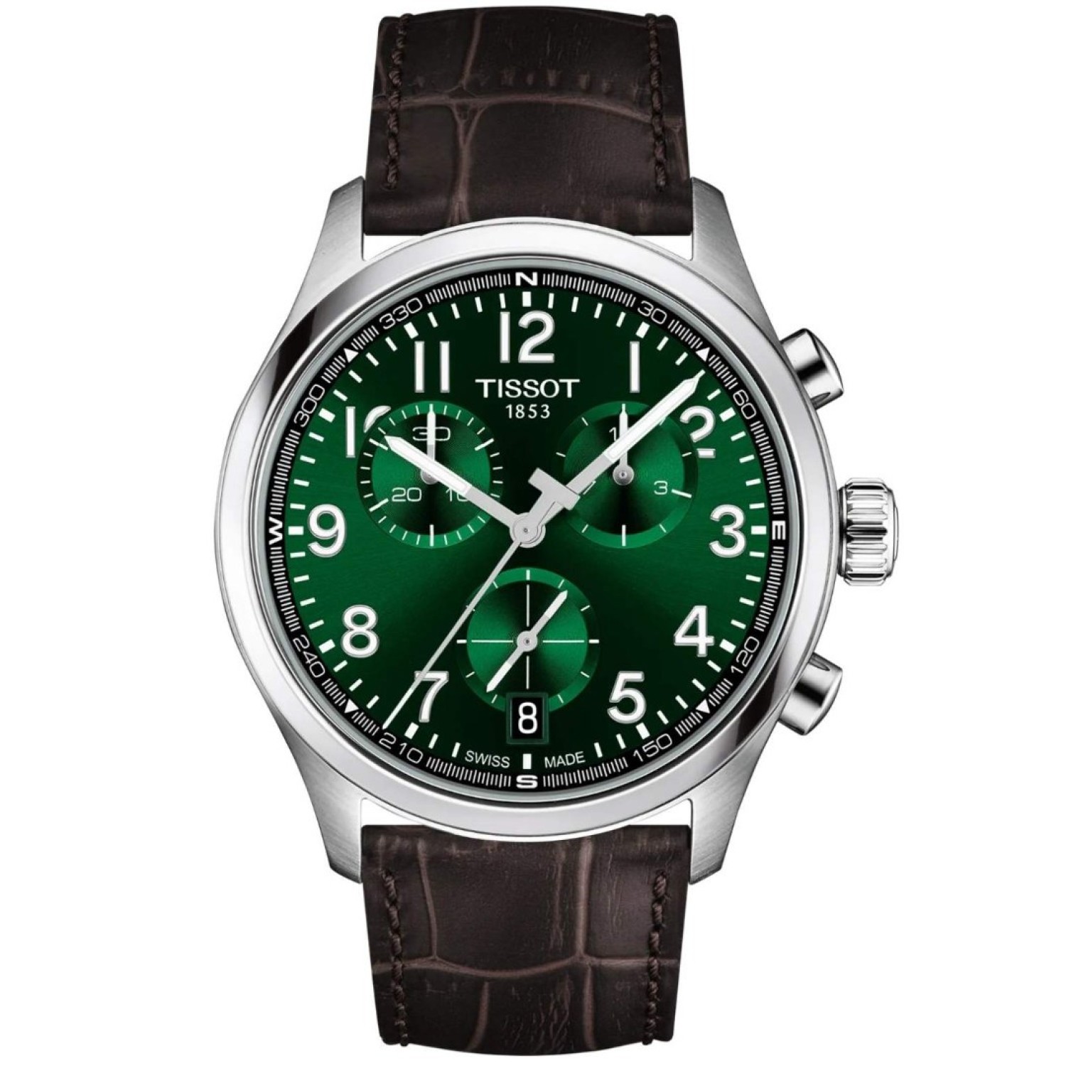 Tissot Chrono L 42mm Green Dial with Brown Leather Strap | T1164171609200 – Tissot Watches NZ | Order now for Fast Free Delivery and 7 Day NZ support online and Instore at our Auckland Stores. Tissot Chrono L 42mm Green Dial with Brown Leather Strap | T1164171609200 by Tissot Watches