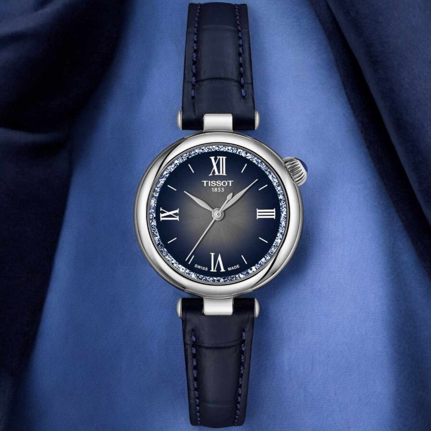 Christies Jewellery - Tissot Desir Blue Dial Watch T1520101603801 Auckland NZ Tissot Desir Blue Dial Watch T1520101603801 T152.010.16.038.01 Tissot Watches NZ | with blue leather strap