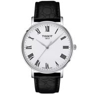 Tissot Everytime 40mm – White Dial, Black Leather Strap | T1434101603300