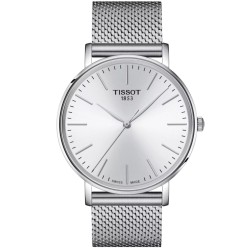 Tissot Everytime 40mm White Dial Mesh Strap Watch - T1434101101100