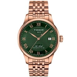 Tissot Le Locle 39.3mm Powermatic 80 – Green Dial, Rose Gold | T0064073309300